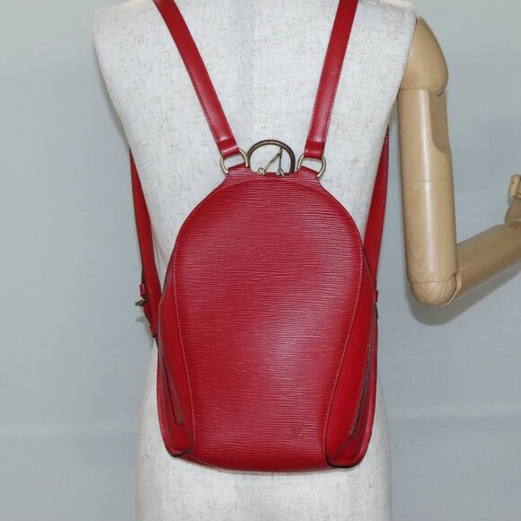 LOUIS VUITTON Epi Mabillon Backpack Castilian Red LV Auth - Picture 14 of 16